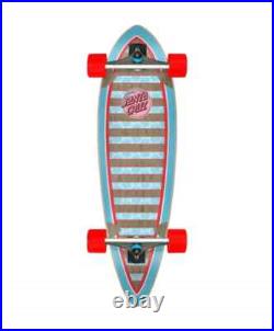 Santa Cruz Decoder Wave TEAL RED Pintail Longboard SKATEBOARD Complete 9.2x33