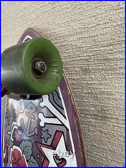 Santa Cruz Doodle Shark MID Cruzer Complete Skateboard Purple 9.75in X 32.92in