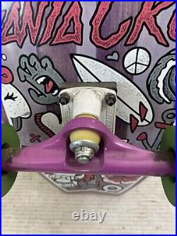 Santa Cruz Doodle Shark MID Cruzer Complete Skateboard Purple 9.75in X 32.92in