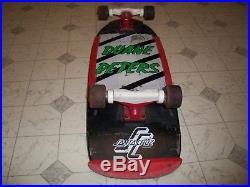 Santa Cruz Duane Peters 1980's Green Skateboard Complete, Lightly Skated