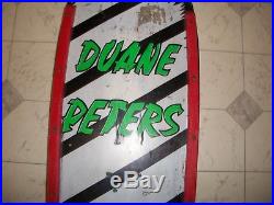 Santa Cruz Duane Peters 1980's Green Skateboard Complete, Lightly Skated