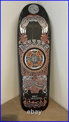 Santa Cruz Eric Dressen Rose Crew Shape Skateboard Skate Deck Signed
