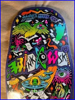 Santa Cruz Erick Winkowski Sketchbook Old School Skateboard Deck Blacklight Art