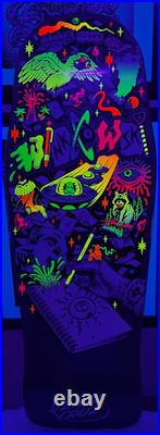 Santa Cruz Erick Winkowski Sketchbook Old School Skateboard Deck Blacklight Art