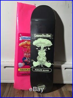 Santa Cruz Garbage Pail Kids Skateboard GLOW IN THE DARK GID Adam Bomb