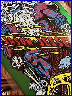 Santa Cruz Jason Jesse Skateboard Deck Neptune Green Stain Reissue