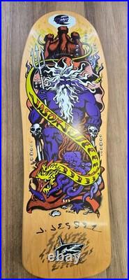 Santa Cruz Jason Jessee Neptune Signed Purple Skateboard Deck Sungod Shark Tail