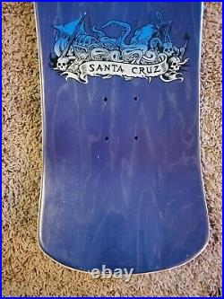 Santa Cruz Jason Jessee Neptune Skateboard Deck Vintage New BLUE REISSUE nos