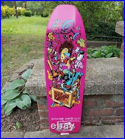Santa Cruz Jeff Grosso Toy box Reissue Skateboard Deck Rare Hot Pink Signed