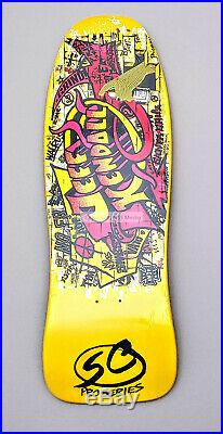 Santa Cruz Jeff Kendall Graffiti Reissue Skateboard Deck in Rare Yellow Colorway
