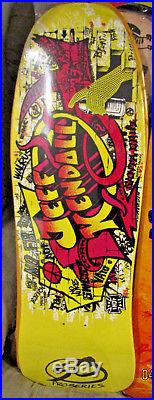 Santa Cruz Jeff Kendall Graffiti Reissue Skateboard Deck in Yellow. Out of print