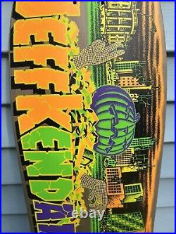 Santa Cruz Jeff Kendall Pumpkin skateboard deck reissue limited neon
