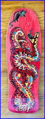 Santa Cruz Jeff Kendall Snake Re-Issue Old School Skateboard Deck Red