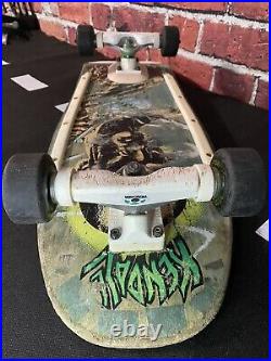 Santa Cruz Jeff Kendall Vintage Atomic Man Skateboard Deck 1980s Tracker Trucks
