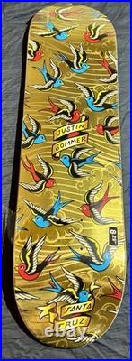 Santa Cruz Justin Sommer Deck 8.25 Bird Graphic Art Theme Skateboard