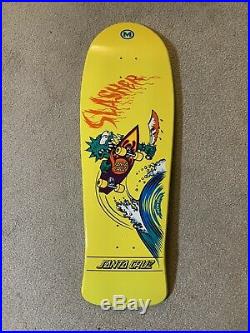 Santa Cruz Keith Meek Slasher 1 Reissue Skateboard Deck Yellow 46/400