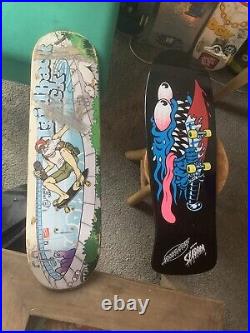 Santa Cruz Keith Meeks Slasher Black And Blue Skateboard Reissue Older Release