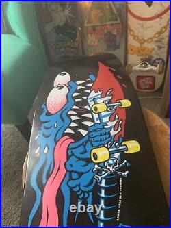 Santa Cruz Keith Meeks Slasher Black And Blue Skateboard Reissue Older Release