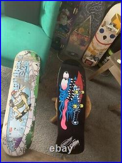 Santa Cruz Keith Meeks Slasher Black And Blue Skateboard Reissue Older Release