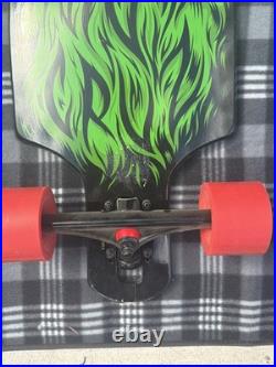 Santa Cruz Lion God Rasta Drop Thru Cruzer 40 Longboard Skateboard used A Few X