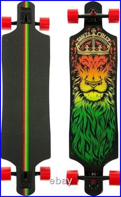 Santa Cruz Lion God Rasta Drop Thru Cruzer Freeride Longboard Deck Multicolor