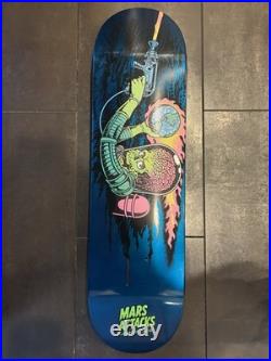 Santa Cruz Mars Attacks! Blue Sparkle Reaper Skateboard Deck 2018