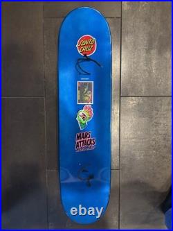 Santa Cruz Mars Attacks! Blue Sparkle Reaper Skateboard Deck 2018