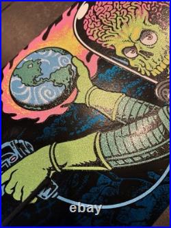 Santa Cruz Mars Attacks! Blue Sparkle Reaper Skateboard Deck 2018