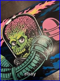 Santa Cruz Mars Attacks! Blue Sparkle Reaper Skateboard Deck 2018