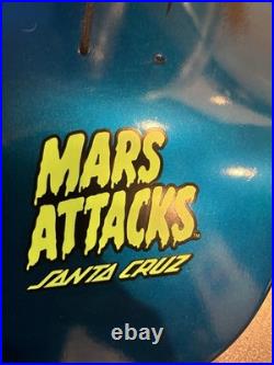 Santa Cruz Mars Attacks! Blue Sparkle Reaper Skateboard Deck 2018