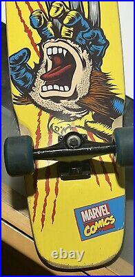 Santa Cruz Marvel Exclusive Cruiser Skateboard Marvel Wolverine Rare