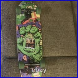 Santa Cruz Marvel Hulk Vintage Complete Skateboard Green Purple Multicolor Wood