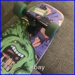 Santa Cruz Marvel Hulk Vintage Complete Skateboard Green Purple Multicolor Wood