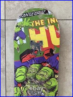 Santa Cruz Marvel Incredible Hulk Screaming Hand Skateboard Deck