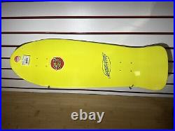 Santa Cruz Meek Slasher Skateboard Deck Yellow NEW