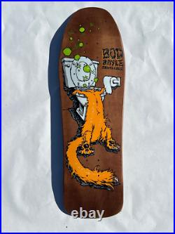 Santa Cruz NHS 1990 Bod Boyle Sick Cat Reissue Brown Stain Skateboard Deck