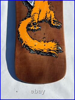 Santa Cruz NHS 1990 Bod Boyle Sick Cat Reissue Brown Stain Skateboard Deck