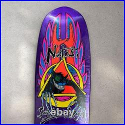 Santa Cruz Natas Kaupas Evil Cat Metallic Purple Reissue Skateboard Deck