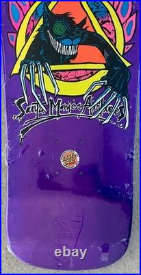 Santa Cruz Natas Kaupas Evil Cat Metallic Purple Reissue Skateboard Deck SMA
