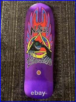 Santa Cruz Natas Kaupas Evil Cat Reissue Skateboard Deck Rare Metallic Purple