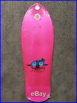 Santa Cruz Natas Kitten Skateboard Deck Pink -Santa Monica Airlines reissue