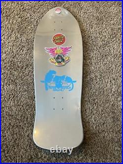 Santa Cruz Natas Panther Reissue Skateboard Deck Silver Foil