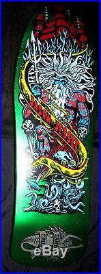 Santa Cruz Neptune Mermaid Jason Jessee Metallic Green Skateboard Deck Mint