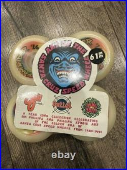 Santa Cruz OJll TEAM RIDER Speedwheels Reissue 61mm 97a Skateboard White