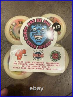 Santa Cruz OJll TEAM RIDER Speedwheels Reissue 61mm 97a Skateboard White