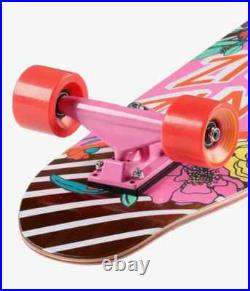 Santa Cruz PINK Flowers old school Skateboard Cruiser 8.4 x 29.4 complete