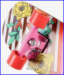 Santa Cruz PINK Flowers old school Skateboard Cruiser 8.4 x 29.4 complete