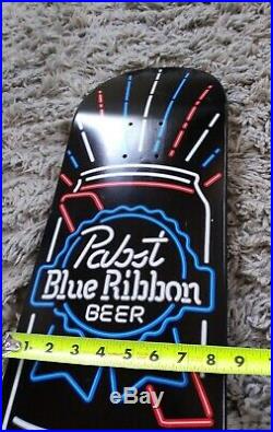 Santa Cruz Pabst Blue Ribbon Beer Neon Light Skateboard Deck