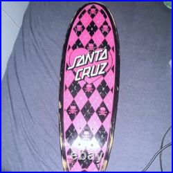 Santa Cruz Pink Skulls Graphic Skateboard Deck Pro Quality Skull Pattern Theme