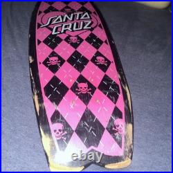 Santa Cruz Pink Skulls Graphic Skateboard Deck Pro Quality Skull Pattern Theme